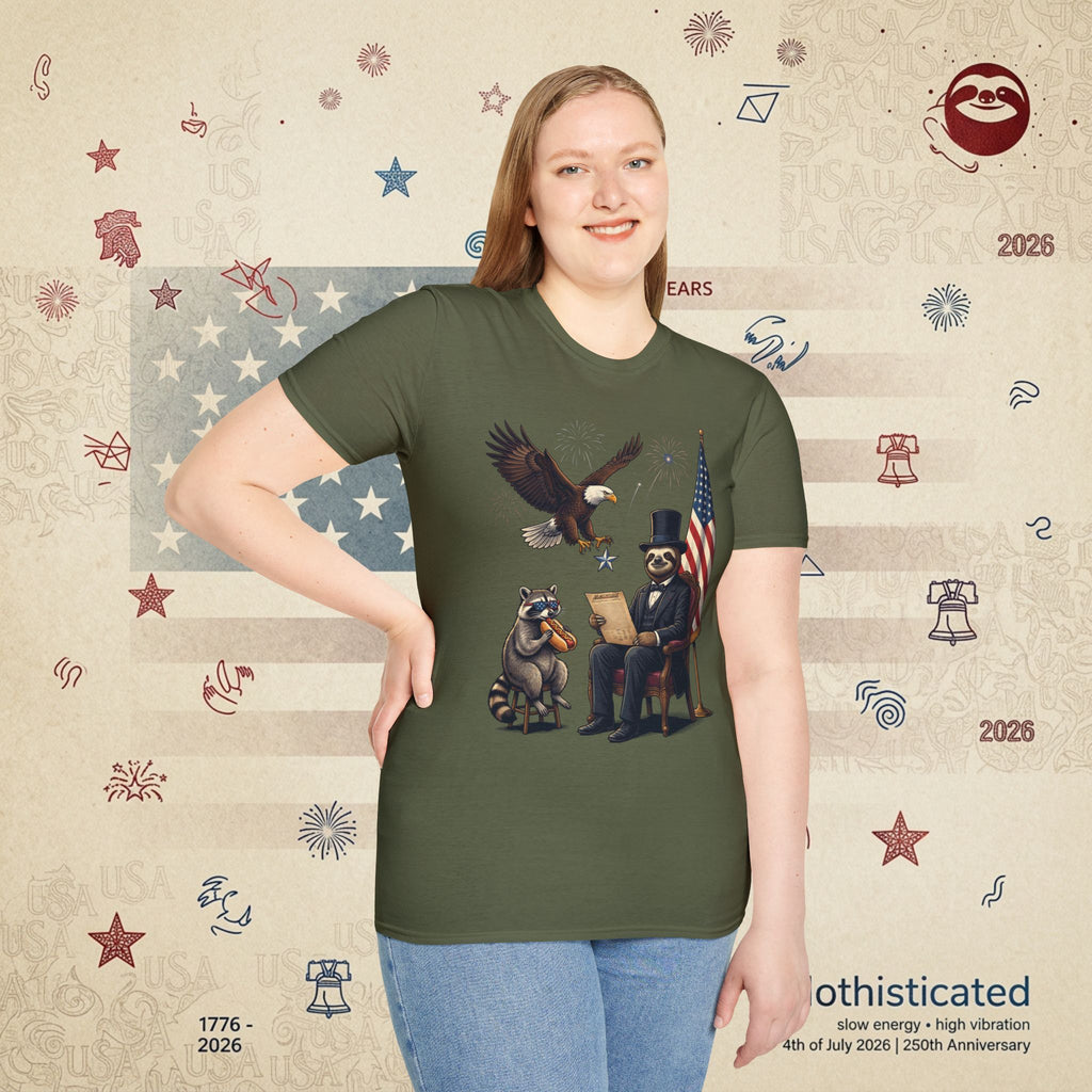 The Statesman — Lincoln-Era Sloth Portrait Tee
