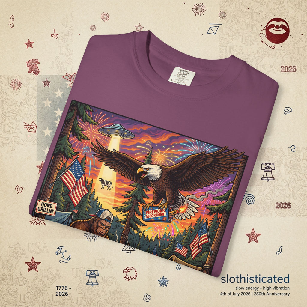 The Pitmaster — Patriotic Sasquatch Eagle Cookout T-Shirt