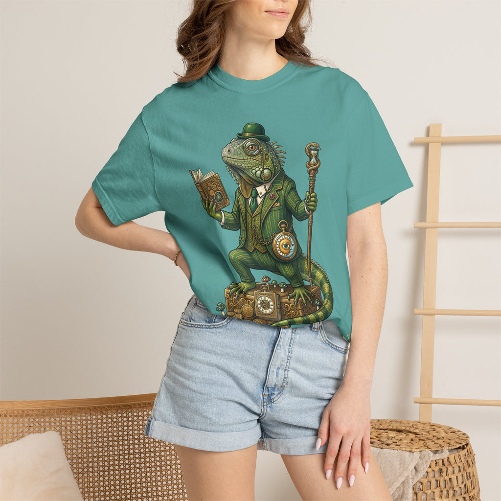 The Keeper of Hours — Mystical Iguana Sage T-Shirt