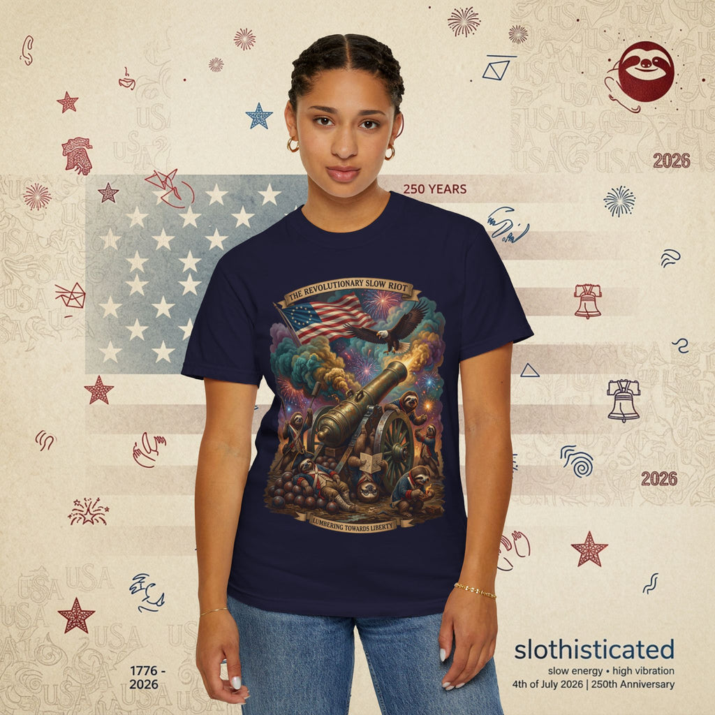 The Slow Riot — Patriotic Revolutionary Cannon 1776–2026 T-Shirt
