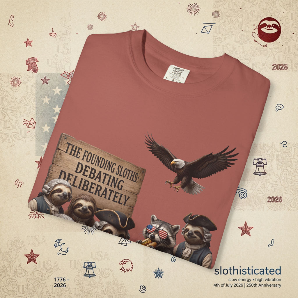 The Founding Sloths — Debating Deliberately Colonial Sloth Tee