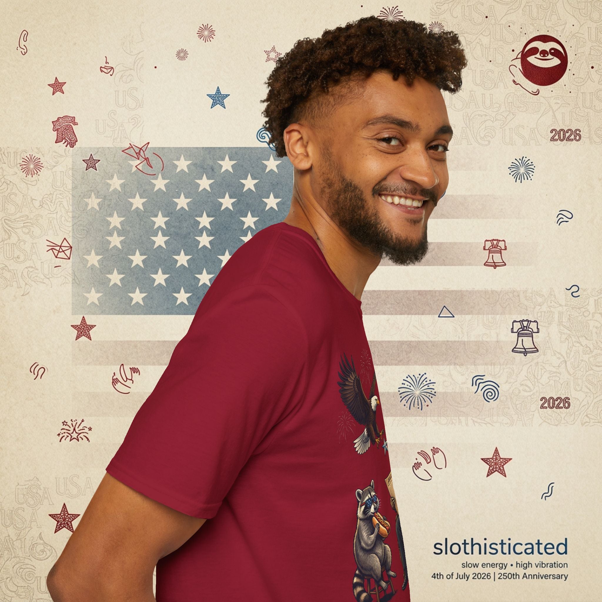 The Statesman — Lincoln-Era Sloth Portrait Tee