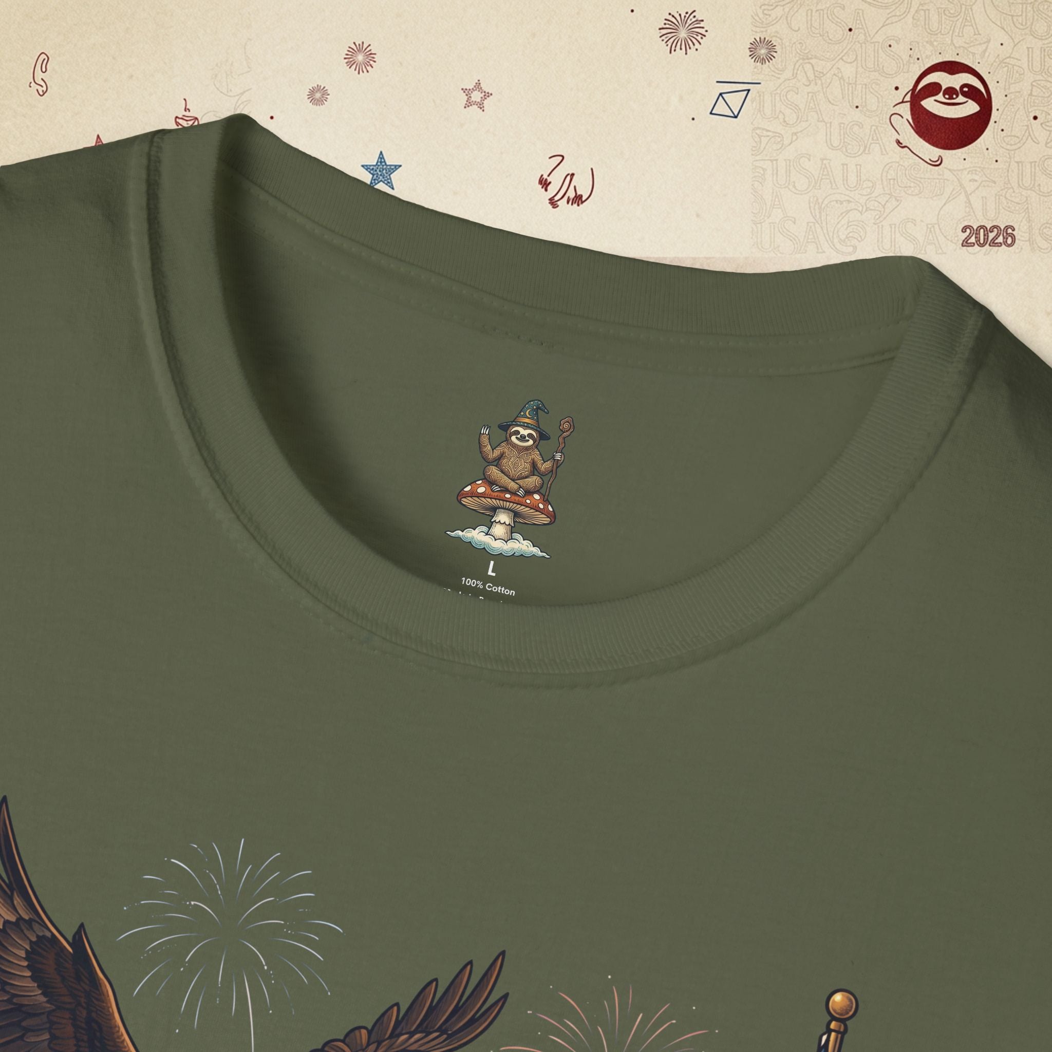 The Statesman — Lincoln-Era Sloth Portrait Tee