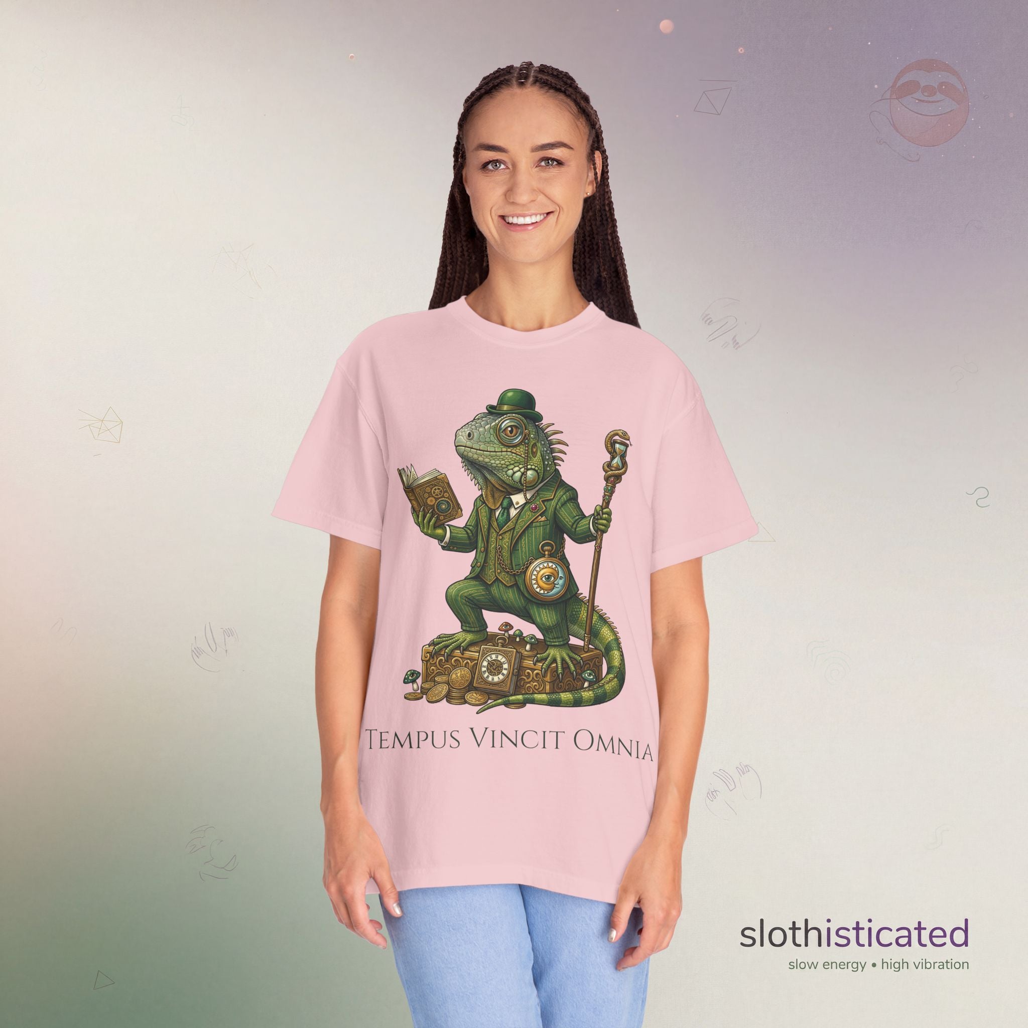 The Keeper of Hours — Mystical Iguana Sage T-Shirt