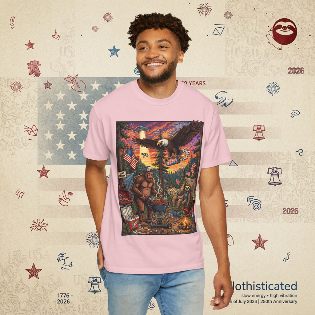 The Pitmaster — Patriotic Sasquatch Eagle Cookout T-Shirt