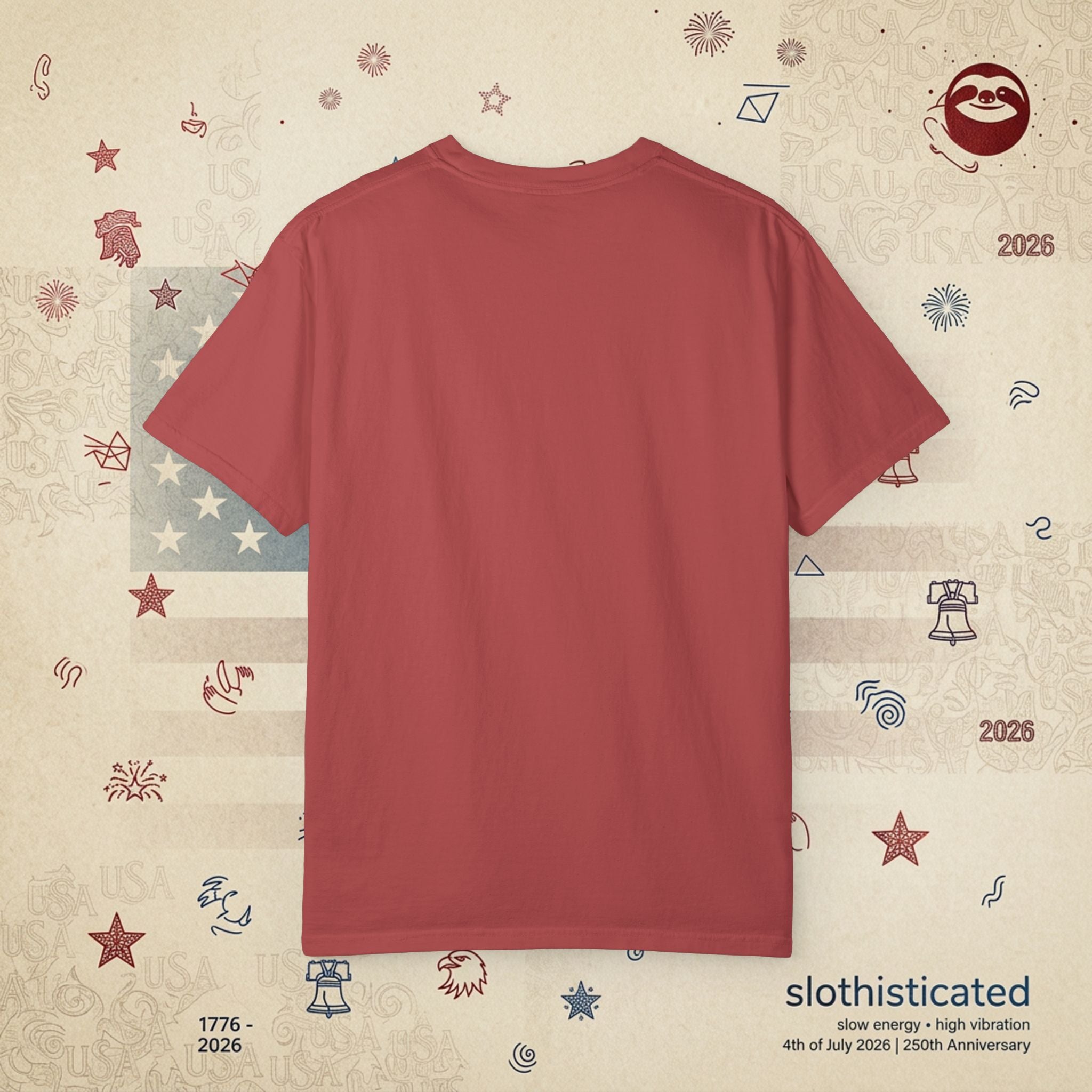 The Late Brunch — Liberty Bell Sloth Vintage Illustration Tee