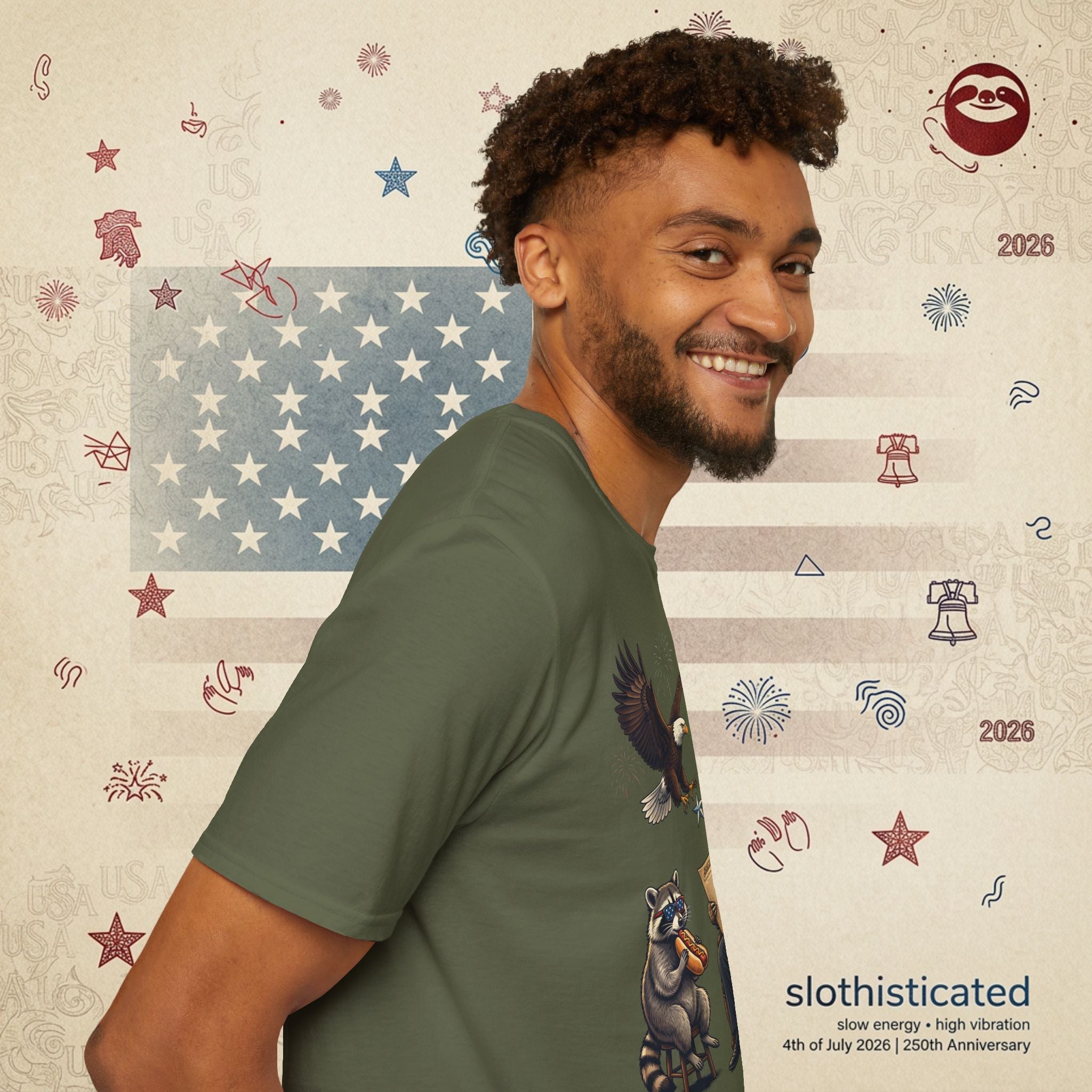 The Statesman — Lincoln-Era Sloth Portrait Tee