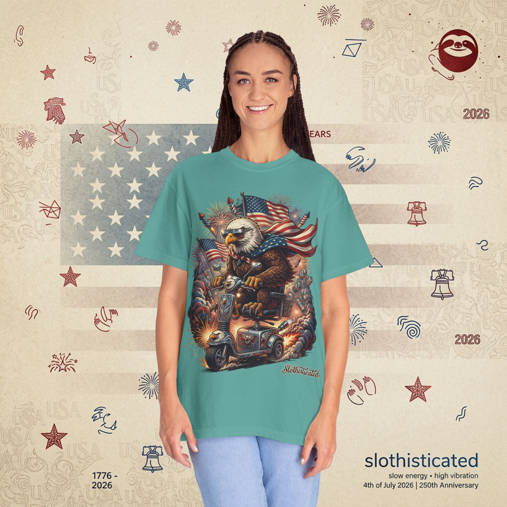 The Outrider — Patriotic Bald Eagle Motorcycle T-Shirt