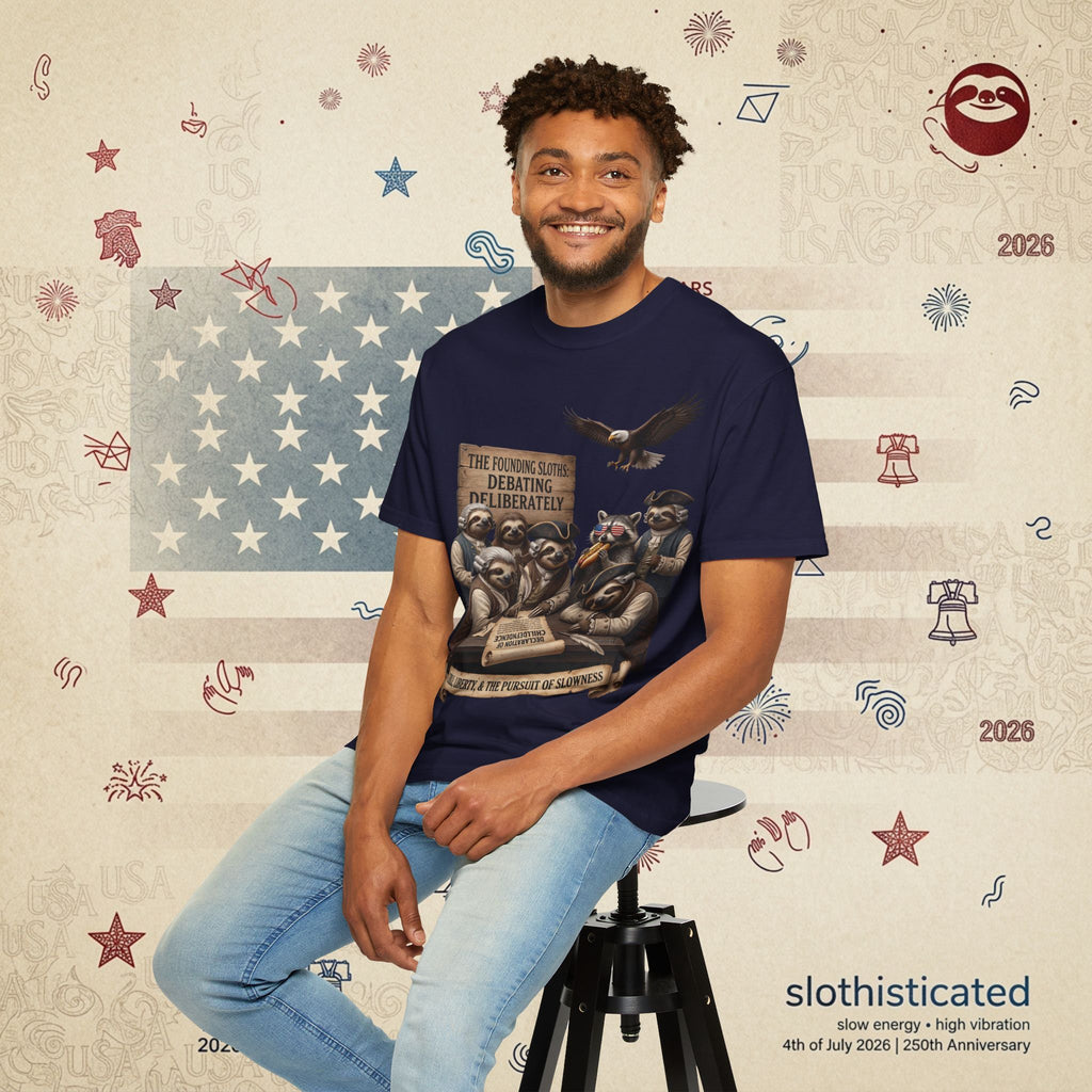 The Founding Sloths — Debating Deliberately Colonial Sloth Tee