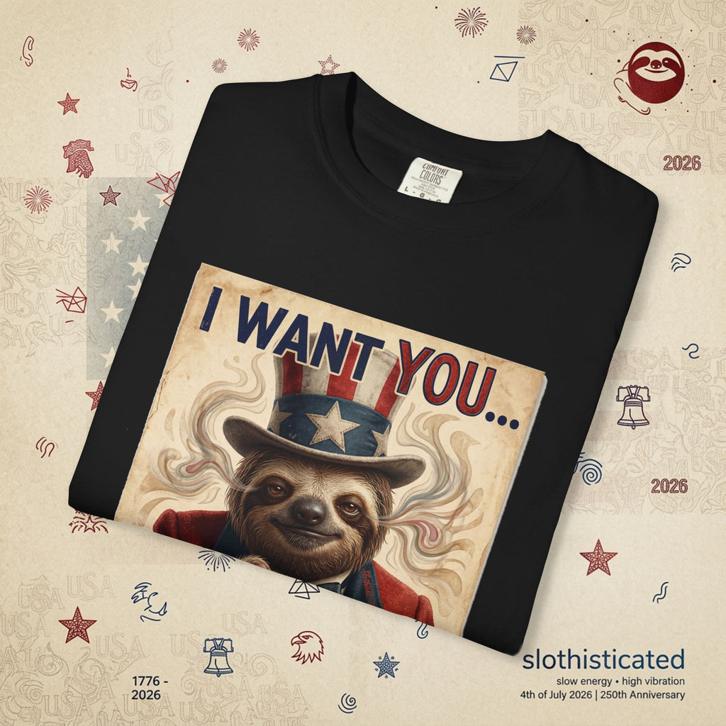 Uncle Slow — Patriotic Uncle Sam Sloth Relax Parody T-Shirt
