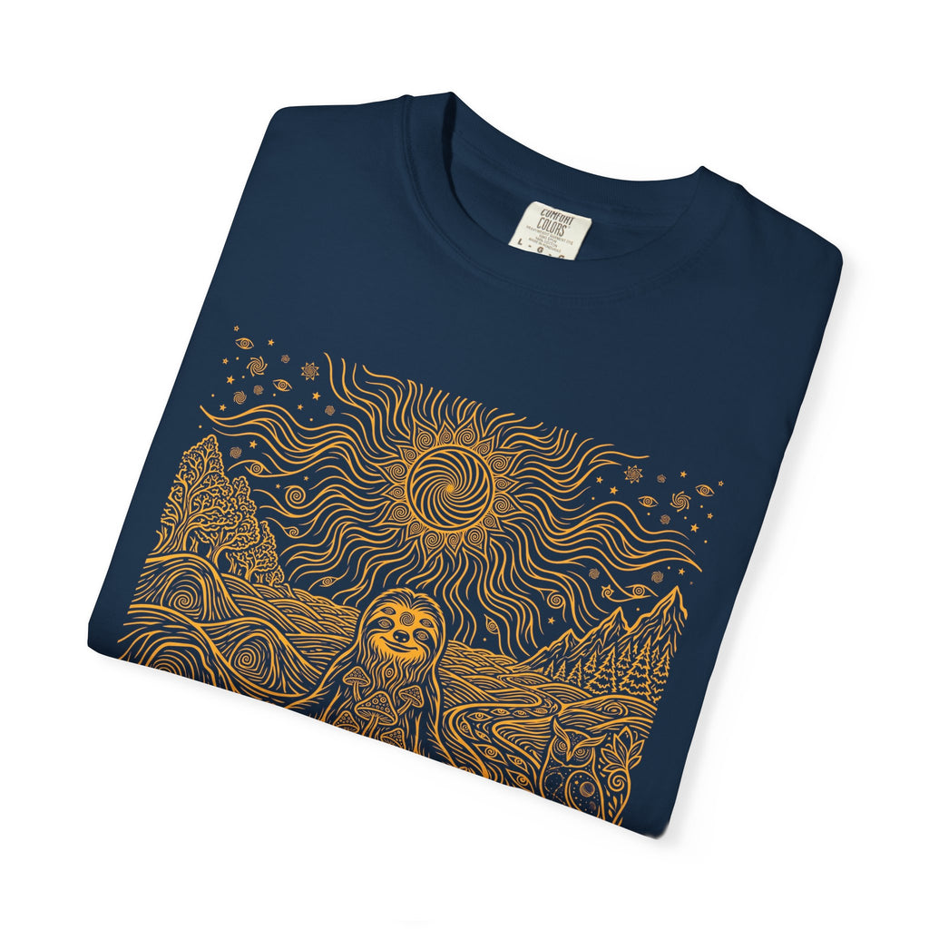 The Stillness — Meditating Sloth Mandala T-Shirt