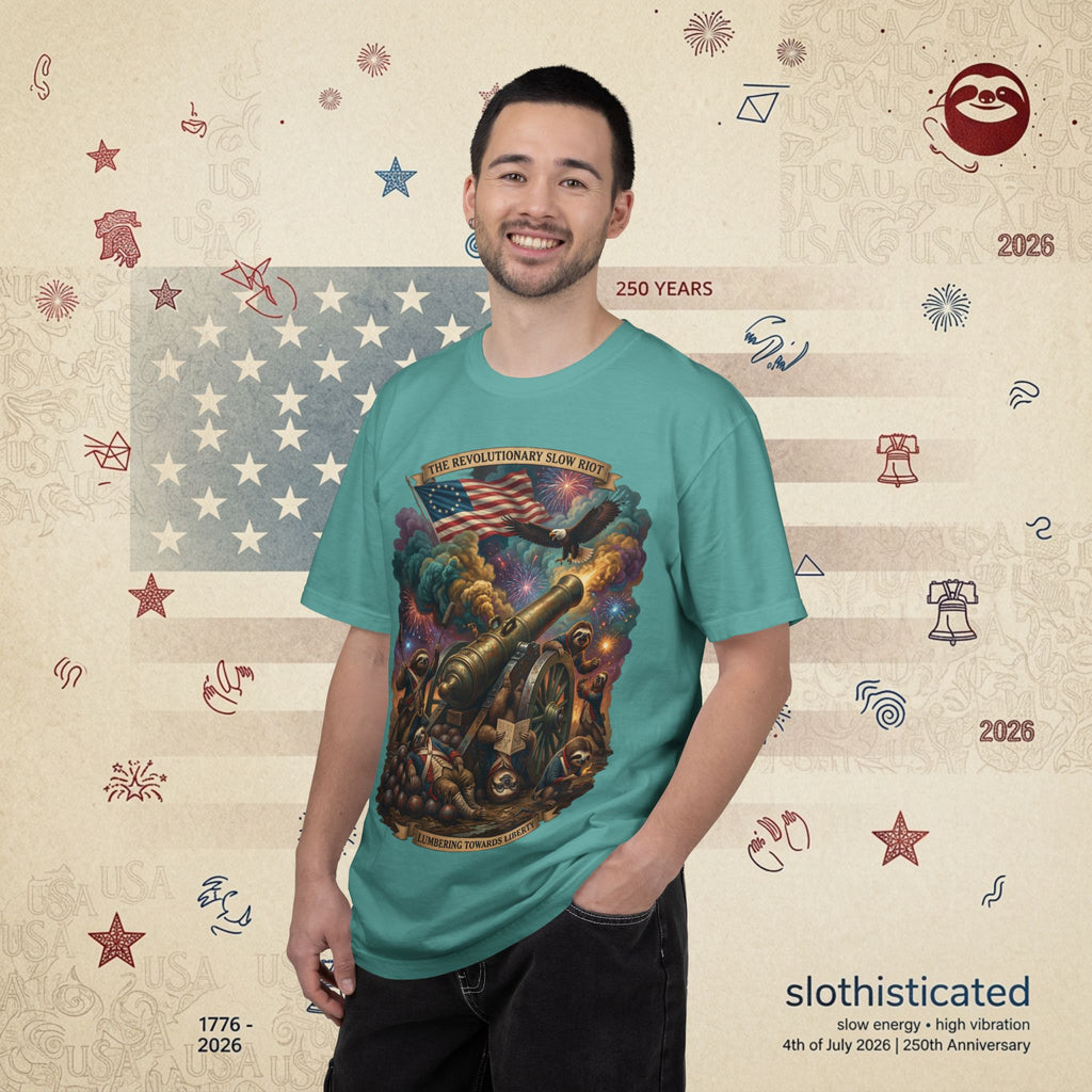 The Slow Riot — Patriotic Revolutionary Cannon 1776–2026 T-Shirt