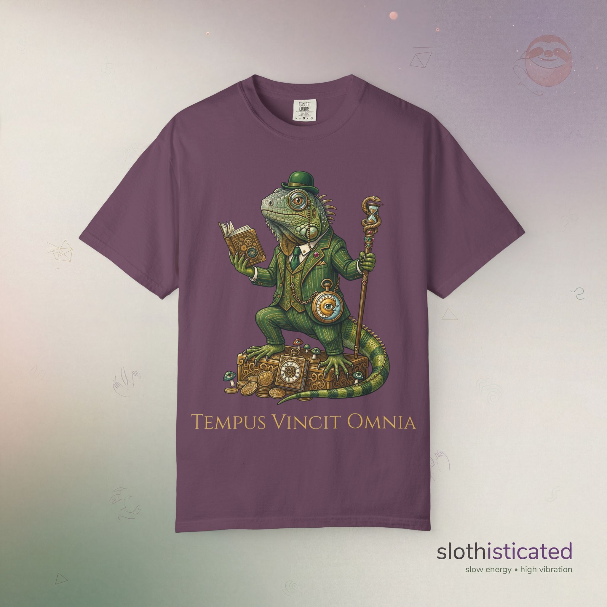 The Keeper of Hours — Mystical Iguana Sage T-Shirt