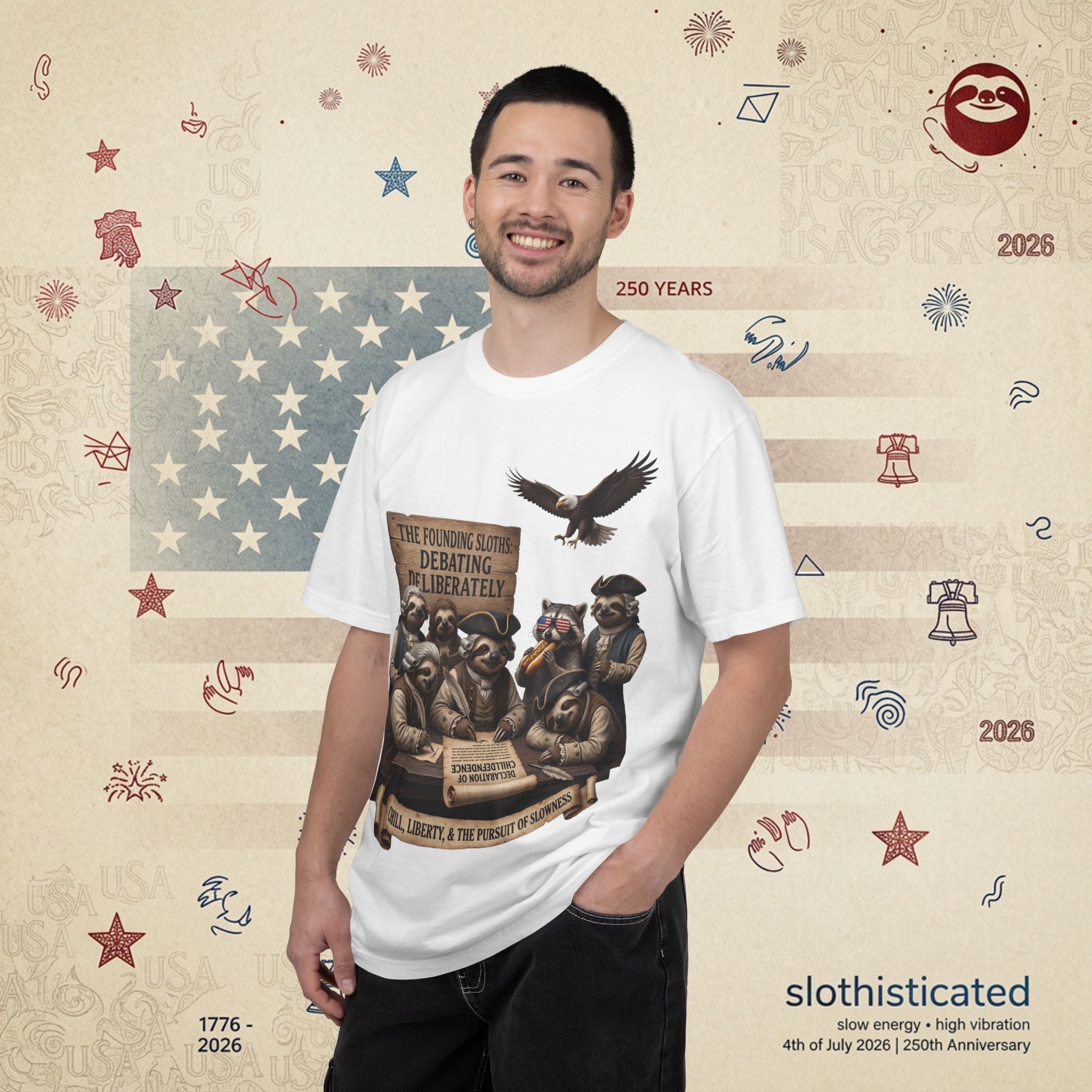 The Founding Sloths — Debating Deliberately Colonial Sloth Tee
