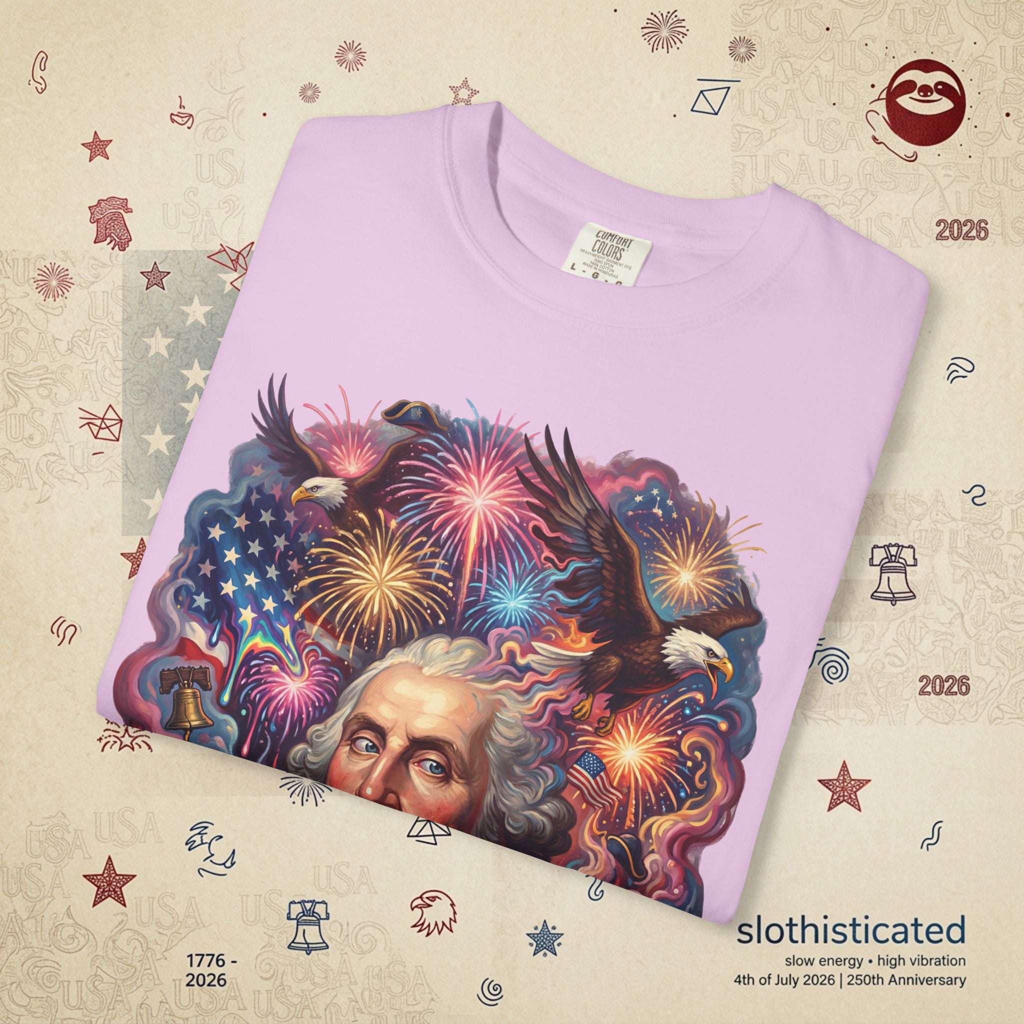 The Reverie — Psychedelic George Washington Fireworks T-Shirt