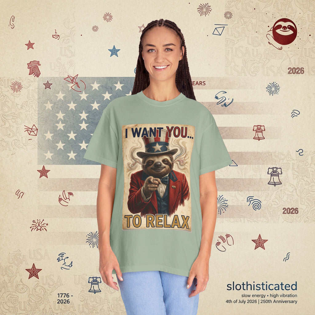 Uncle Slow — Patriotic Uncle Sam Sloth Relax Parody T-Shirt