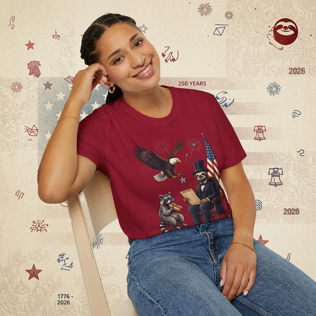 The Statesman — Lincoln-Era Sloth Portrait Tee