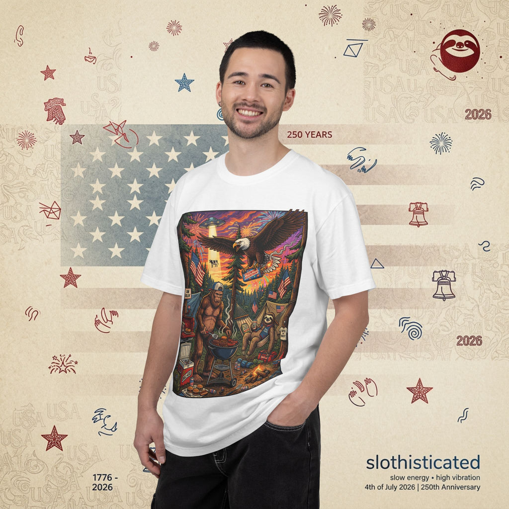 The Pitmaster — Patriotic Sasquatch Eagle Cookout T-Shirt