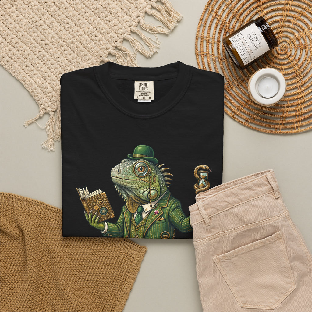 The Keeper of Hours — Mystical Iguana Sage T-Shirt