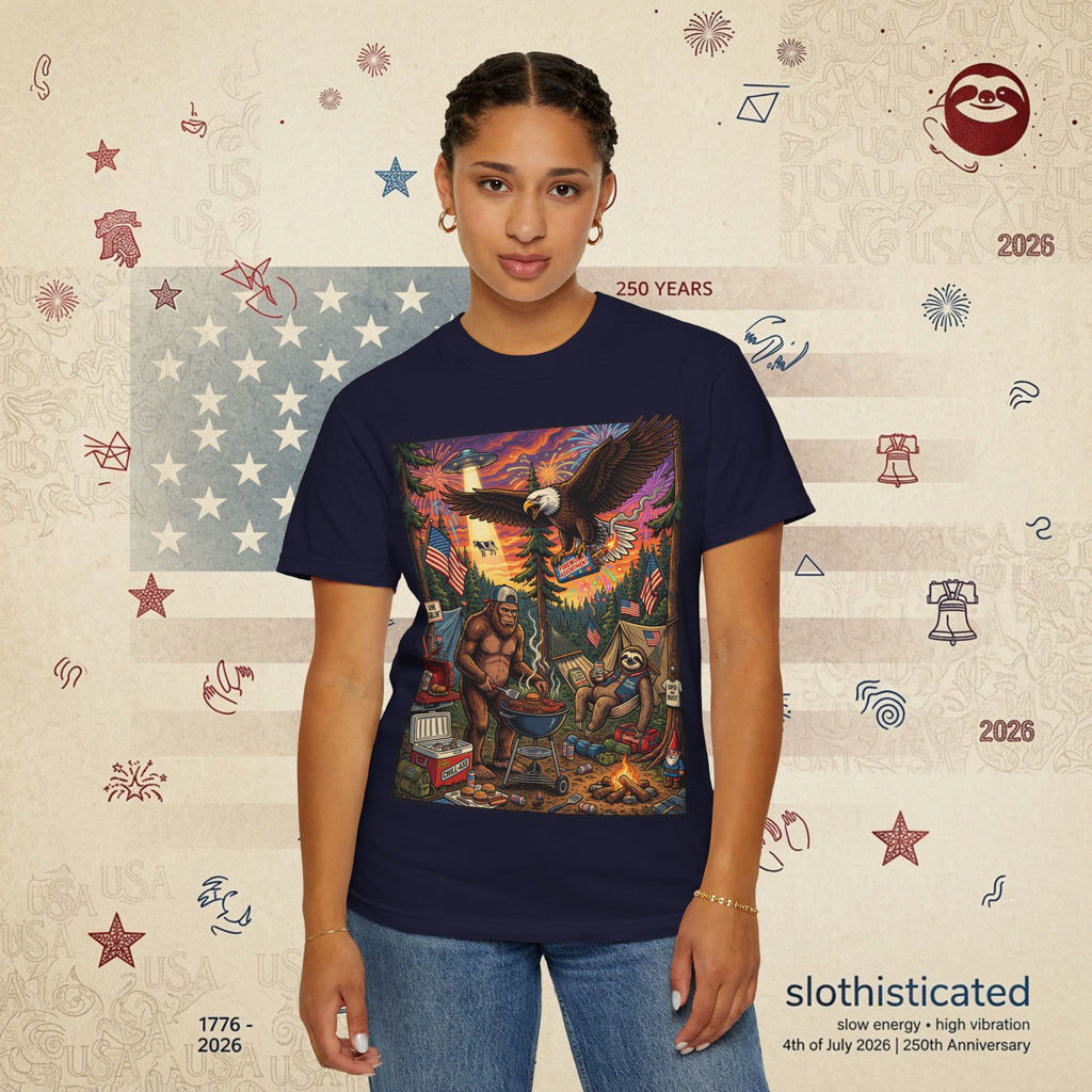 The Pitmaster — Patriotic Sasquatch Eagle Cookout T-Shirt