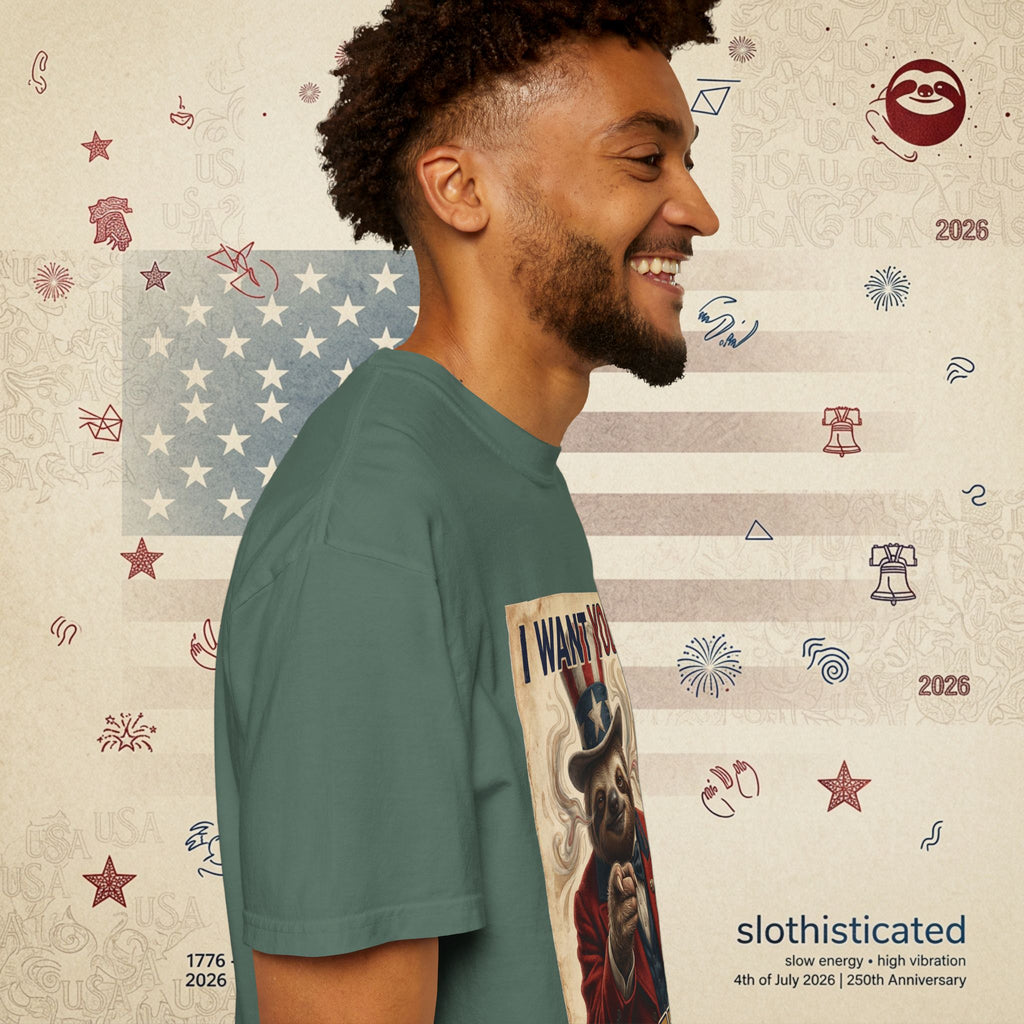 Uncle Slow — Patriotic Uncle Sam Sloth Relax Parody T-Shirt