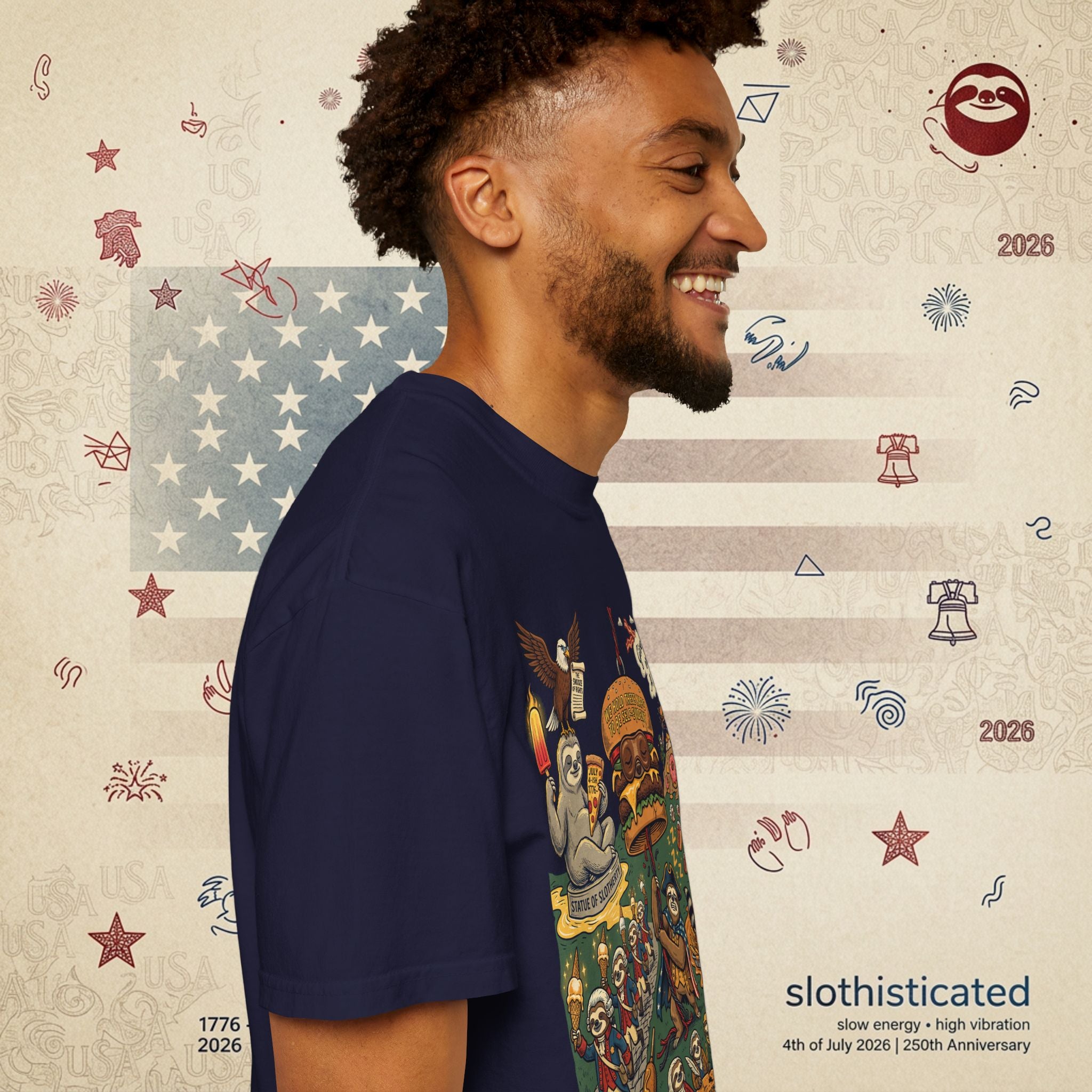 Independence Or Eats Later — Sloth Cookout Comic Tee