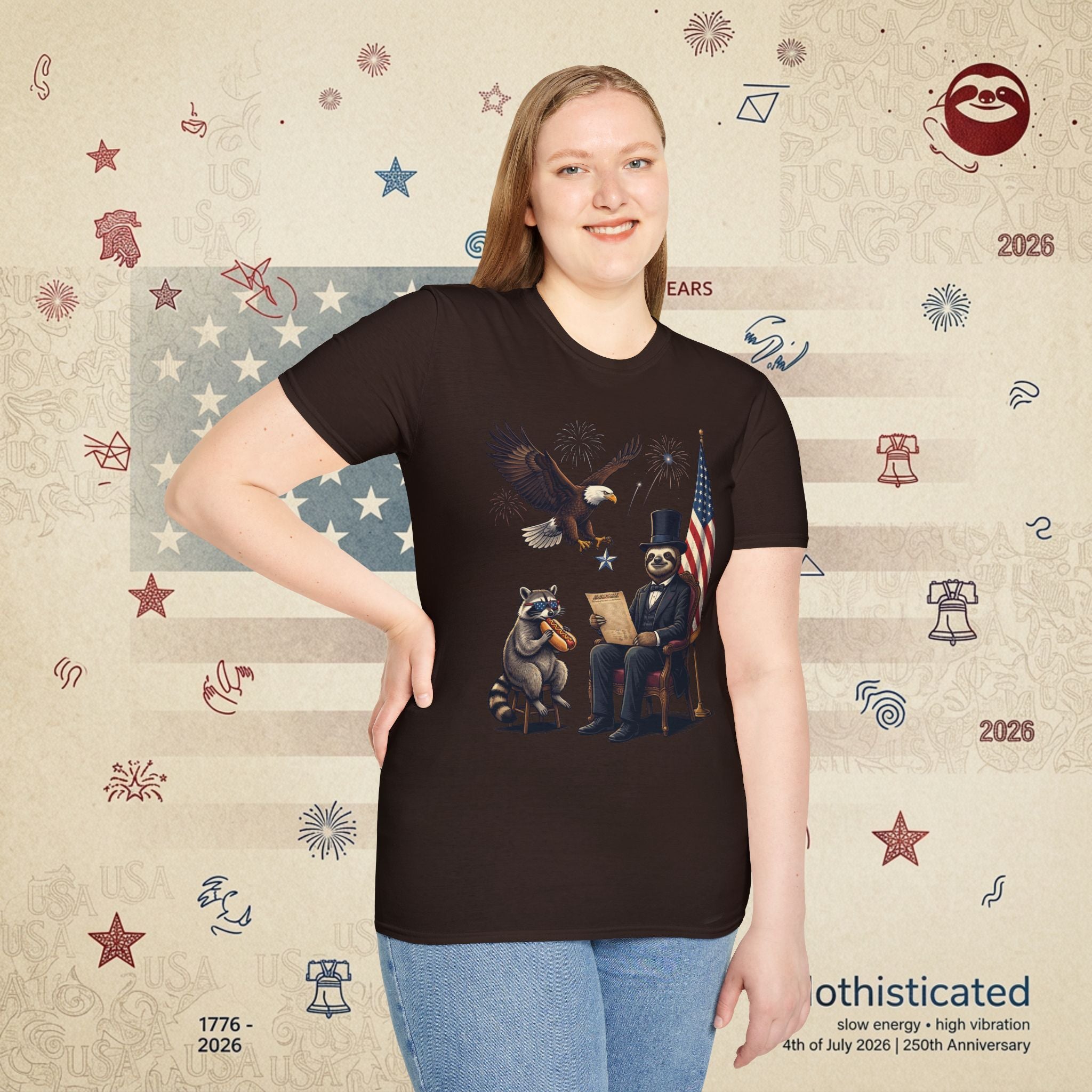 The Statesman — Lincoln-Era Sloth Portrait Tee