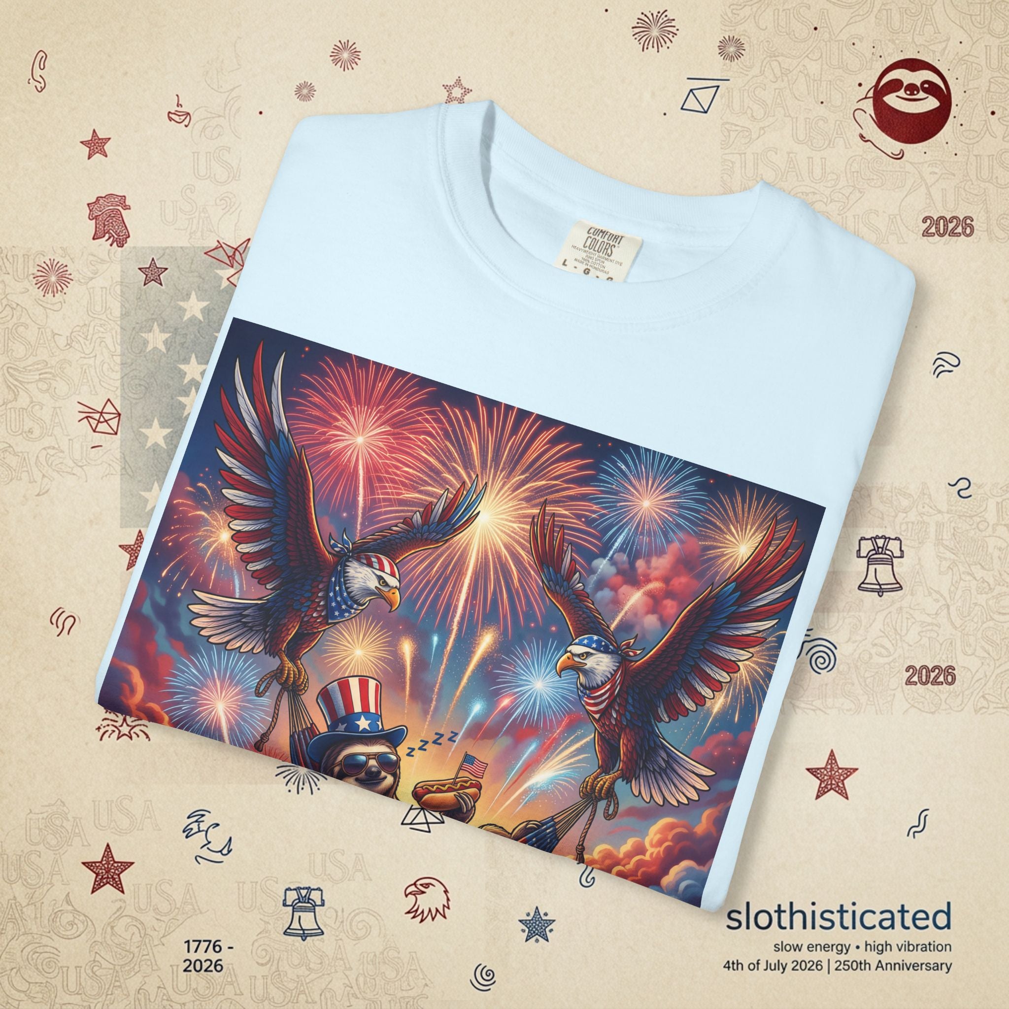The Repose — Sloth Hammock 250th Anniversary T-Shirt